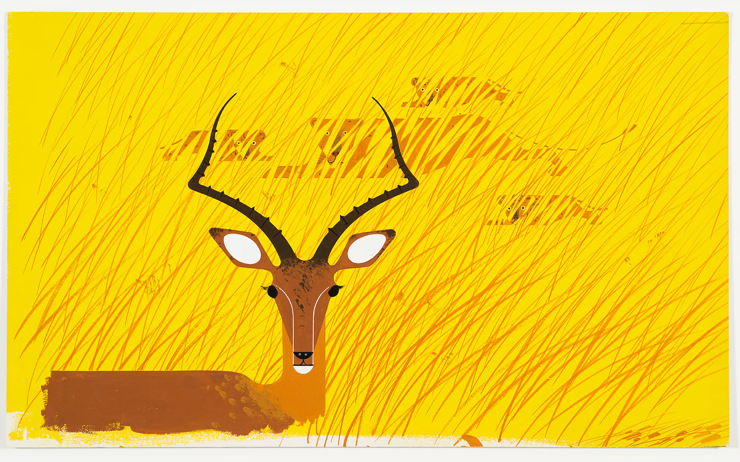 Impala in the Grass (Daytime) by Charley Harper